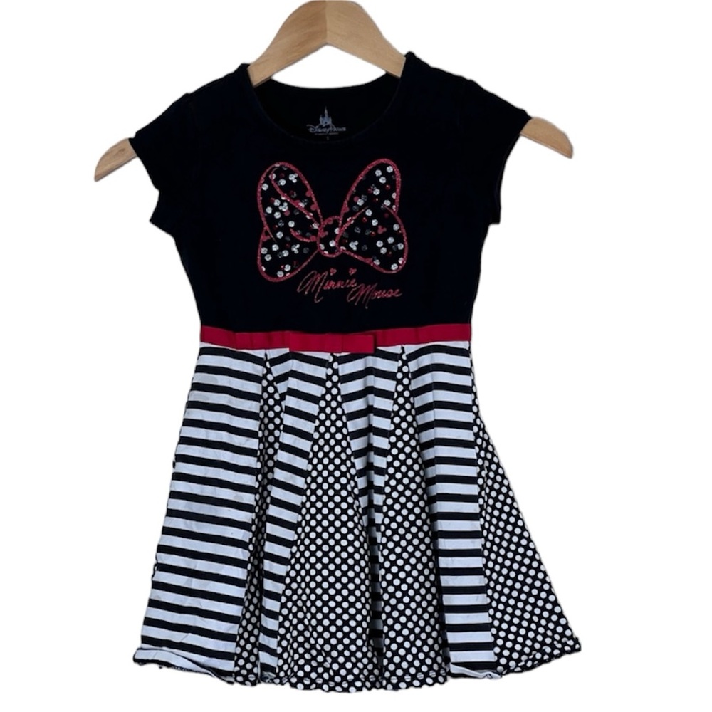 Disney Parks | Minnie Mouse Short sleeve cotton dress size small (4-5)